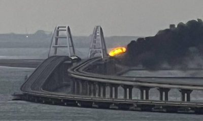 На Кримському мосту сталася масштабна пожежа (фото) «фото»