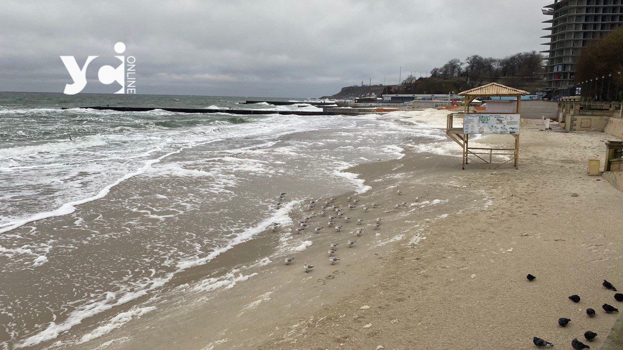 Зимовий шторм на одеському пляжі (фото) «фото»