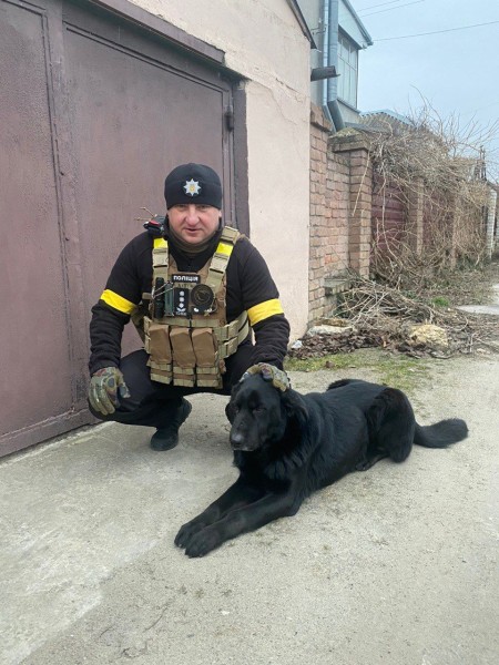 Блек сидів на ланцюгу серед руїн: одеські поліцейські врятували покинутого  у Херсоні собаку (фото) — УСІ Online