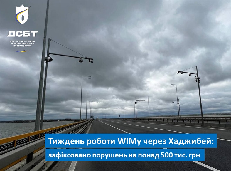 На Одещині мостовий WIM за тиждень роботи зафіксував порушень на півмільйона гривень «фото»