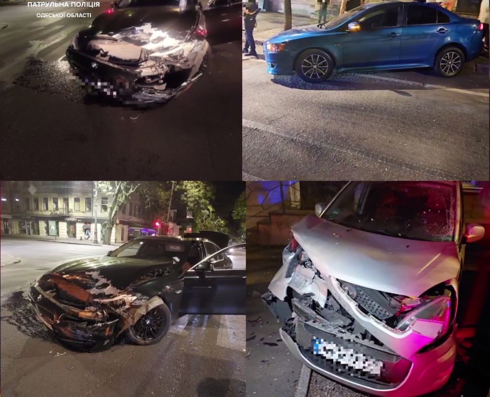 У центрі Одеси зіткнулися три авто: двоє постраждалих «фото»