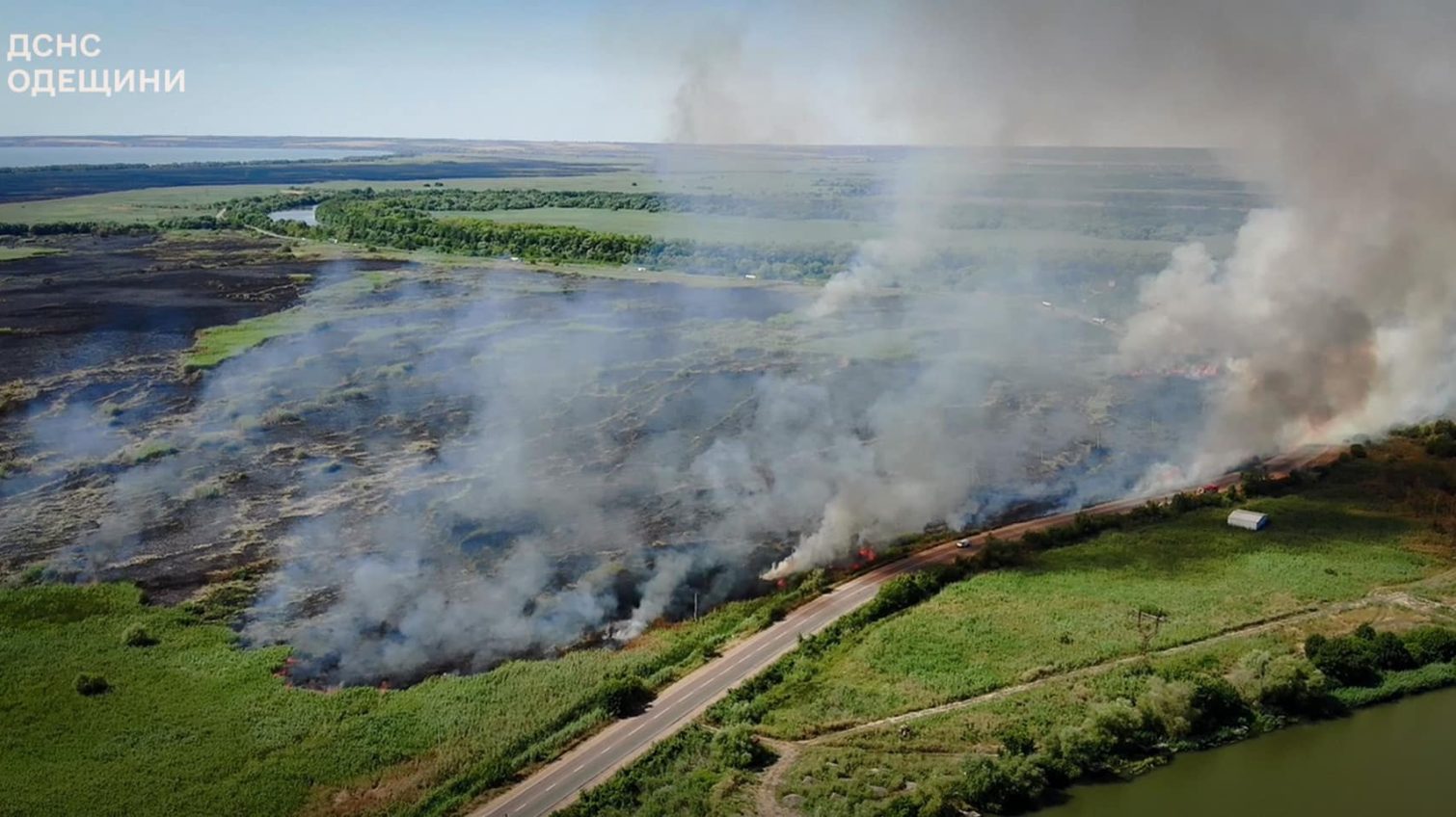 Поблизу Маяк на Одещині вже другу добу палає очерет: вогонь перекинувся на плавні заповідника (фото) «фото»