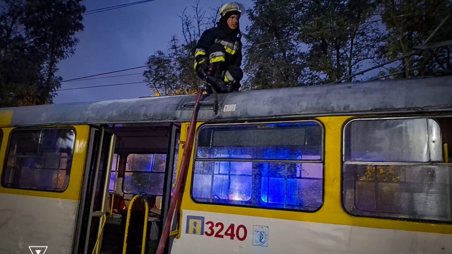 У передмісті Одеси під час руху загорівся трамвай (фото) «фото»