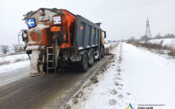 На дороги півночі Одеської області вийшла снігоприбиральна техніка (відео) «фото»