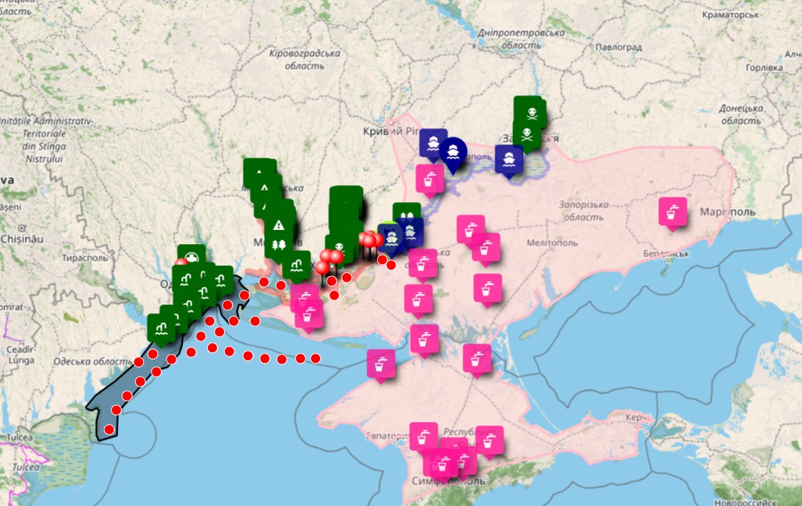 Одеські екологи створили інтерактивну мапу наслідків підриву Каховської ГЕС «фото»