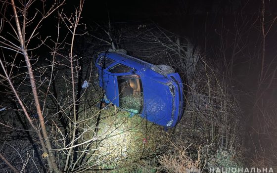 На Одещині автівка вилетіла на узбіччя та перекинулась, постраждала жінка «фото»