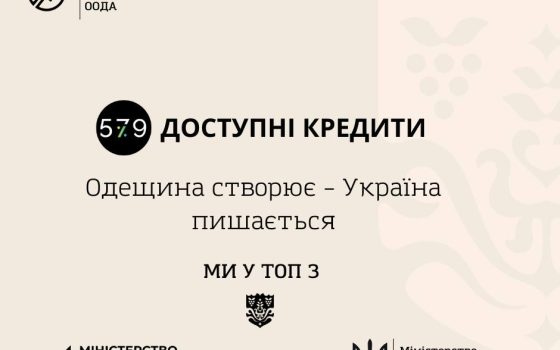 Одеська область – у трійці лідерів за отриманими коштами за програмою «Доступні кредити 5-7-9» «фото»