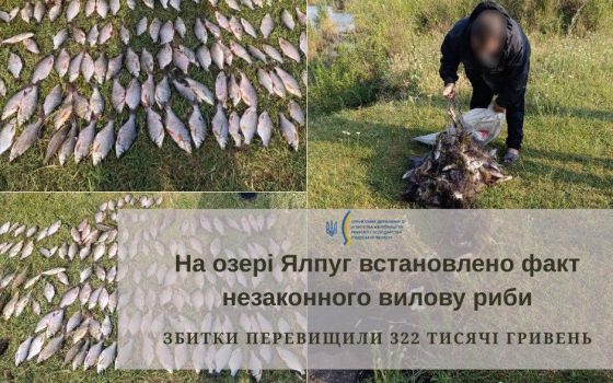 Понад півтори сотні рибин і 322 тисячі гривень штрафу: на озері Ялпуг знову піймали браконьєра «фото»