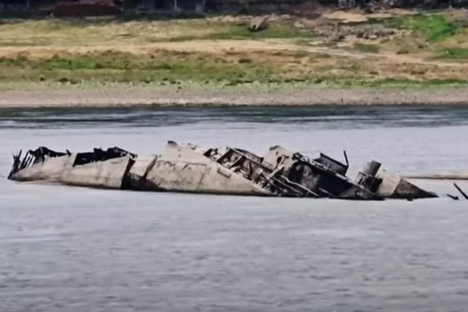 Рівень води в Дунаї знизився настільки, що на поверхню спливли уламки кораблів часів Другої світової війни (фото, відео) «фото»