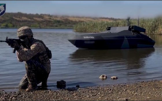 Дрон «Баракуда»: морська піхота показала катер-безпілотник (відео) «фото»