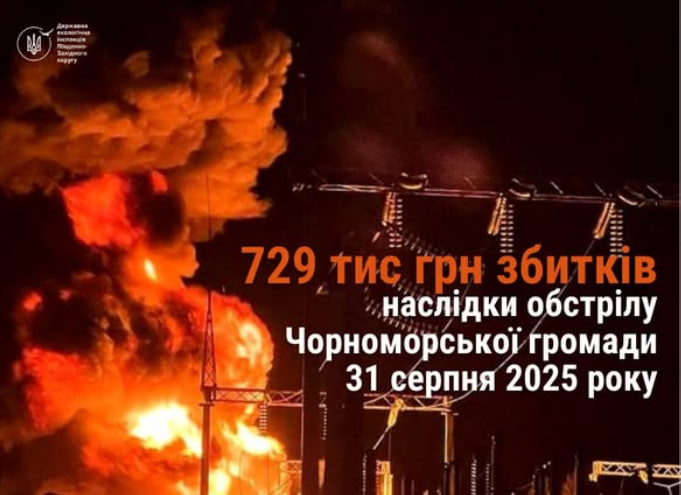 Атака рф 31 серпня: екологи оцінили збитки від російського обстрілу Чорноморська usionline.com Атака рф 31 серпня: екологи оцінили збитки від російського обстрілу Чорноморська «фото»