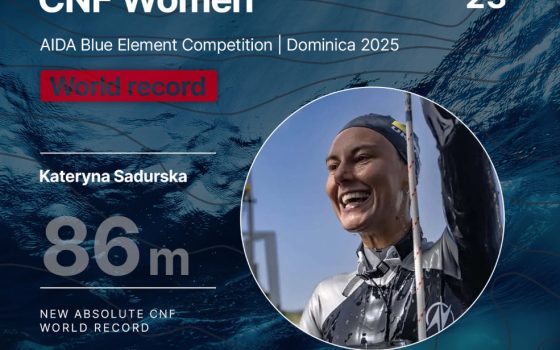 Фрідайверка з Миколаєва у Домінікані вкотре  побила світовий рекорд «фото»