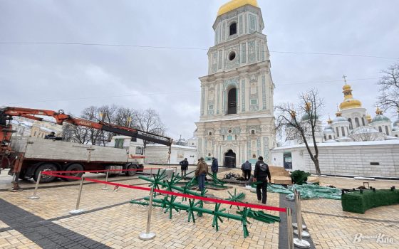 У столиці починають встановлювати головну ялинку країни «фото»