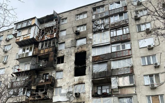 В будинку на Транспортній, що постраждав від атаки дронів, завершили консерваційні  роботи (фото) «фото»