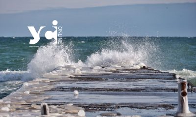 Лютневе Чорне море: одесити виходять милуватися зимовою красою попри мороз (фото) «фото»